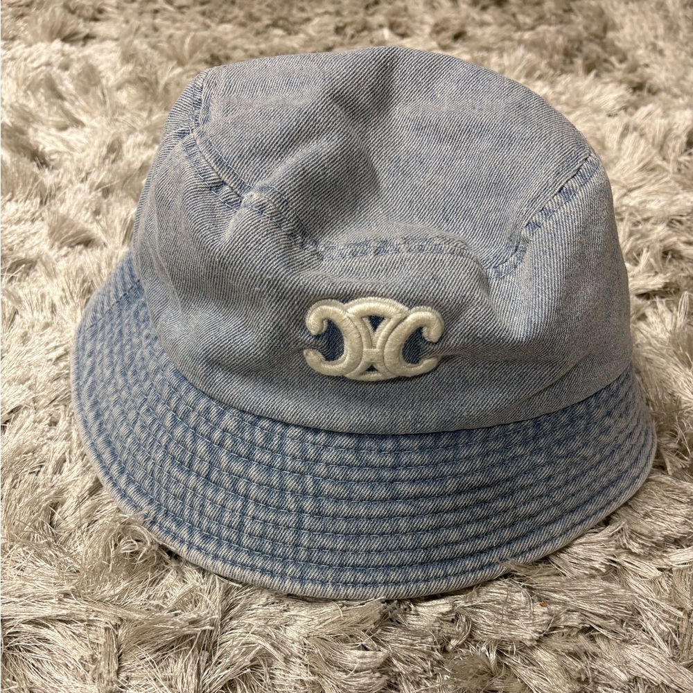 Blue Bucket Hat with Logo